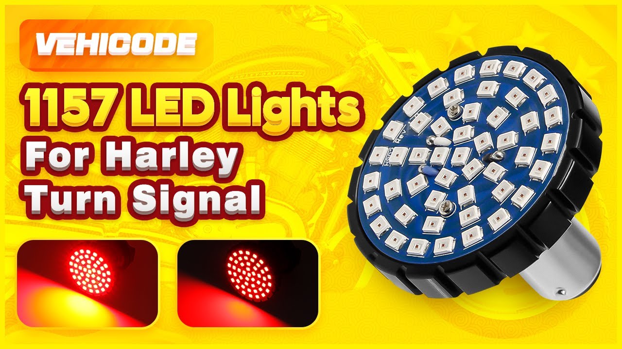 1157 LED Rear Turn Signal Lights Red Bulb for Harley Davidson 2'' Bullet Blinker Lamp