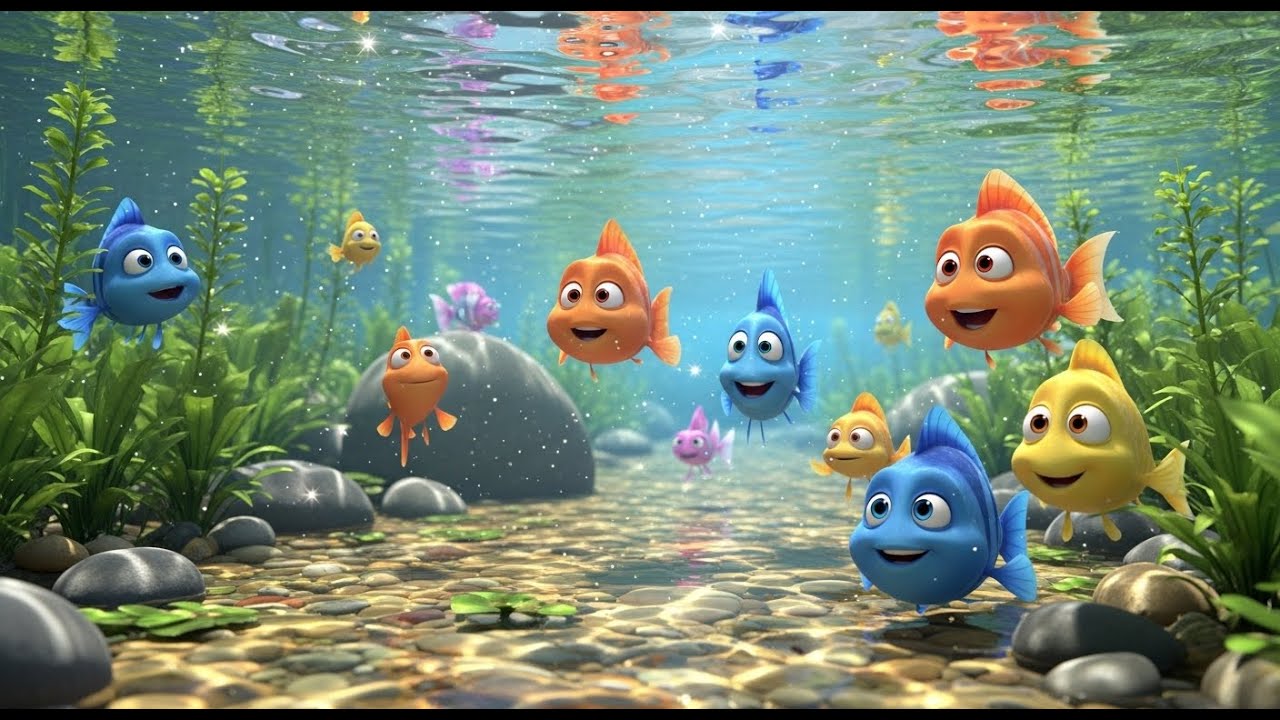Cuenta los Peces en el Arroyo 🐟🔢 | Video Educativo de Números para ...