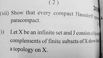 MDU msc mathematics topology 2018 question paper