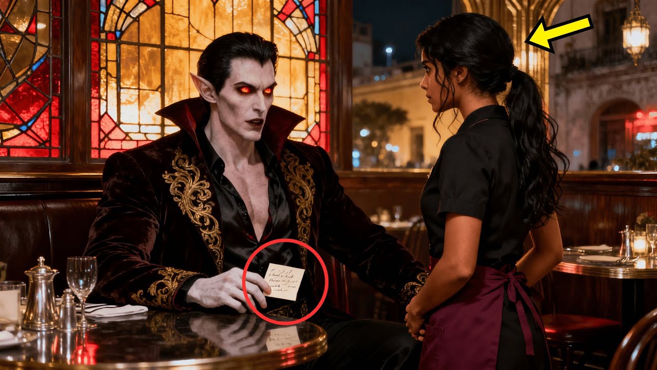 Una Camarera Olvidó una Nota en la Mesa del Rey Vampiro — Lo Que Él Leyó Lo Dejó Sin Palabras
