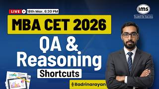 QA and Reasoning Shortcuts | MAH-MBA CET 2026 | Badrinarayan R.
