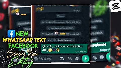 New Viral Facebook WhatsApp Text Status Video Editing In InShot || FB Typing Status Editing Tutorial