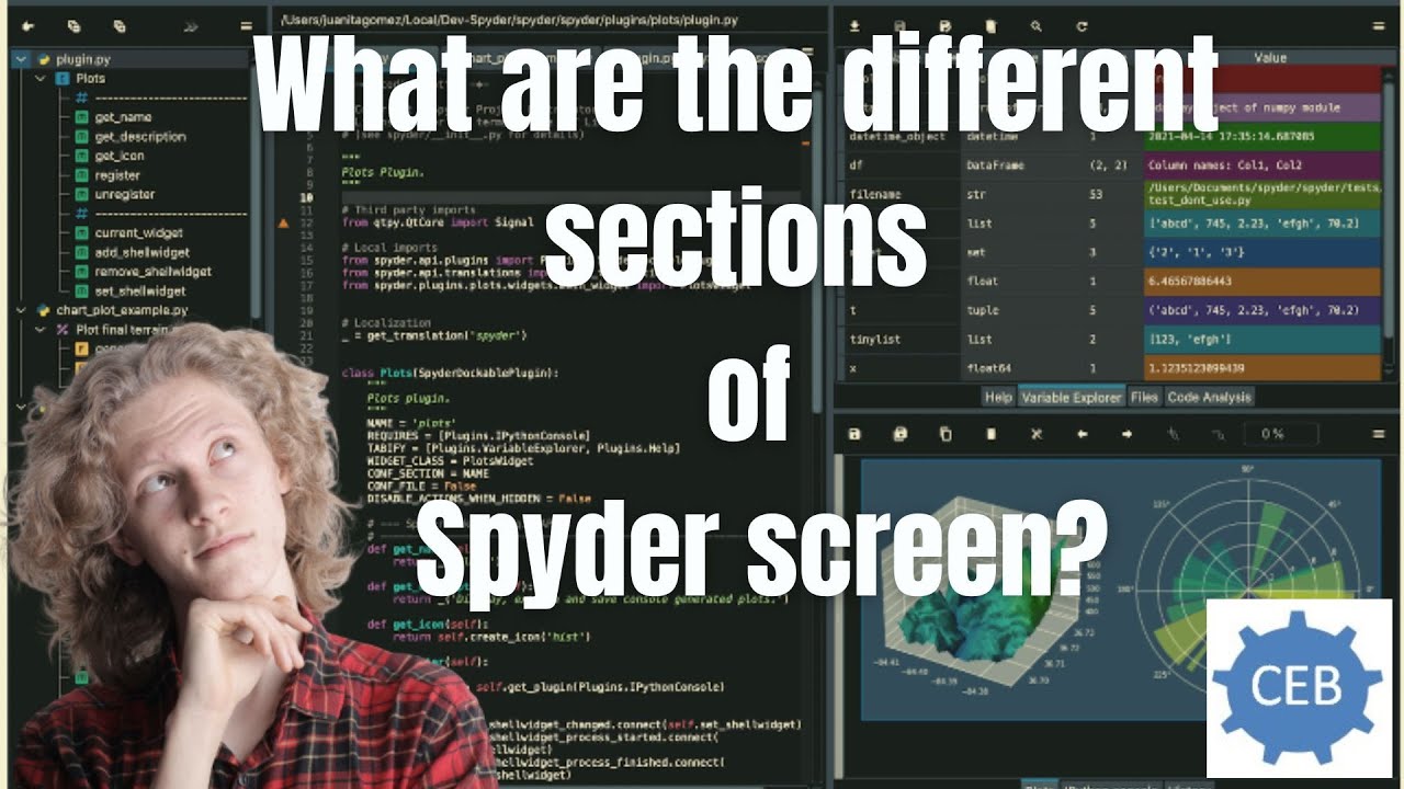 What are the sections of spyder screen? YouTube