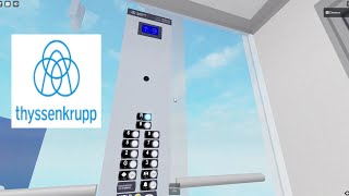 Insanely Fast! Thyssenkrupp traction elevator @ Jack Lifts HQ - Roblox