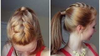 Spring Hairstyle - Ponytail with French Braid! ♥