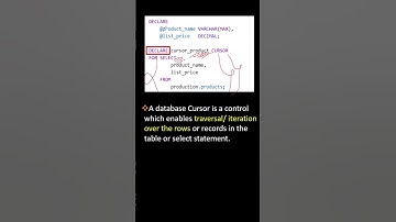 What is cursor ? Why to avoid them ?