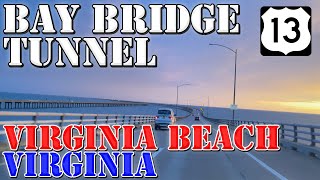 Chesapeake Bay Bridge Tunnel  Underwater  Virginia Beach  Virginia  4K Infrastructure Drive