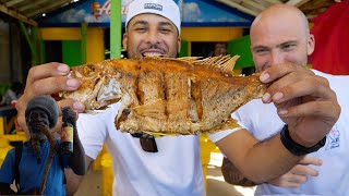 FRESH CATCH SEAFOOD and RASTA ROOTS ON HELLSHIRE BEACH WITH DAVIDSBEENTHERE