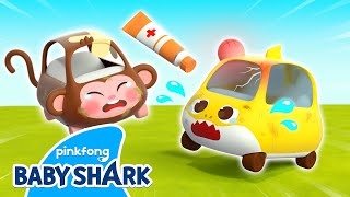 Baby Shark and Monkey Got a BooBoo! | +Compilation | Boo Boo Song and More | Baby Shark Official