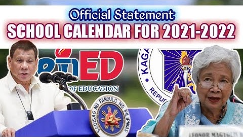 OFFICIAL SCHOOL CALENDAR for 2021-2022