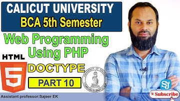Calicut University Fifth Semester BSc CS / BCA  Web Programming Using PHP | HTML 5 Coding