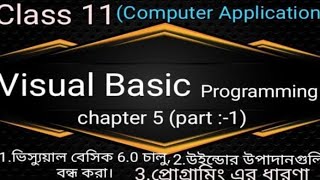 vb ||Visual Basic tutorial for beginners || class 11|| In bengali || Practical || Theory