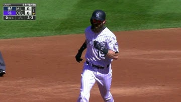 MIL@COL: Blackmon belts a leadoff homer