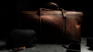 Leather Duffel Bag Build | ASMR