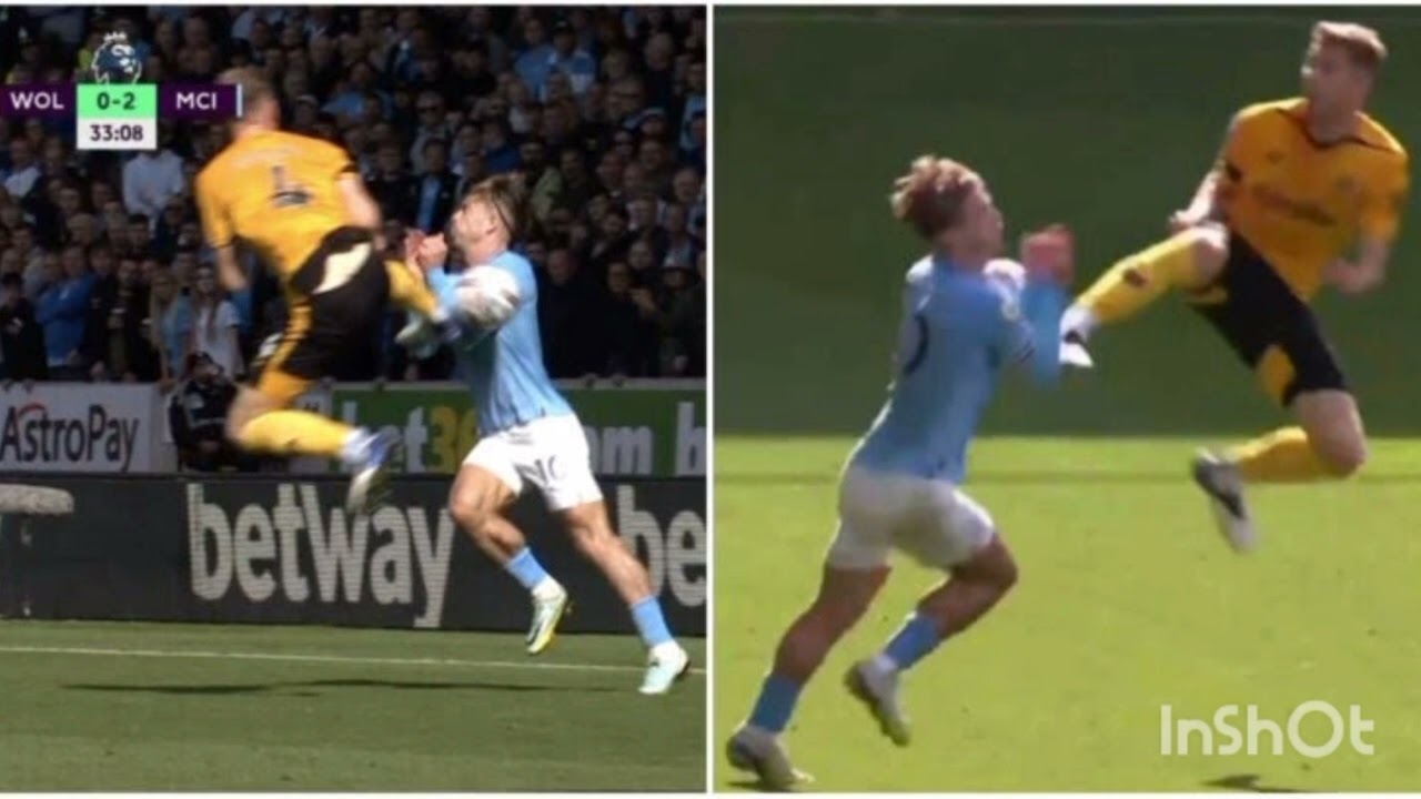 Nathan Collins red card vs Manchester City | Wolves vs Manchester City | 0-2 |