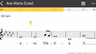 Ave Maria Caccini LOW Piano Accompaniment