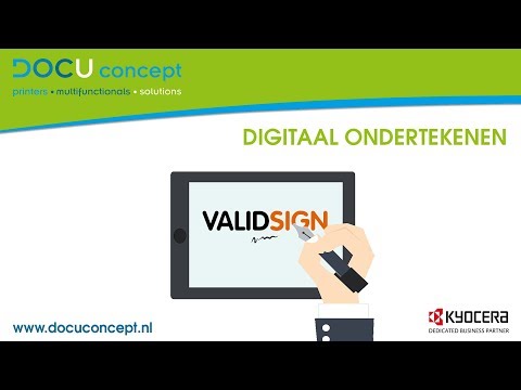 DOCUconcept - Korte instructie digitaal ondertekenenen met ValidSign