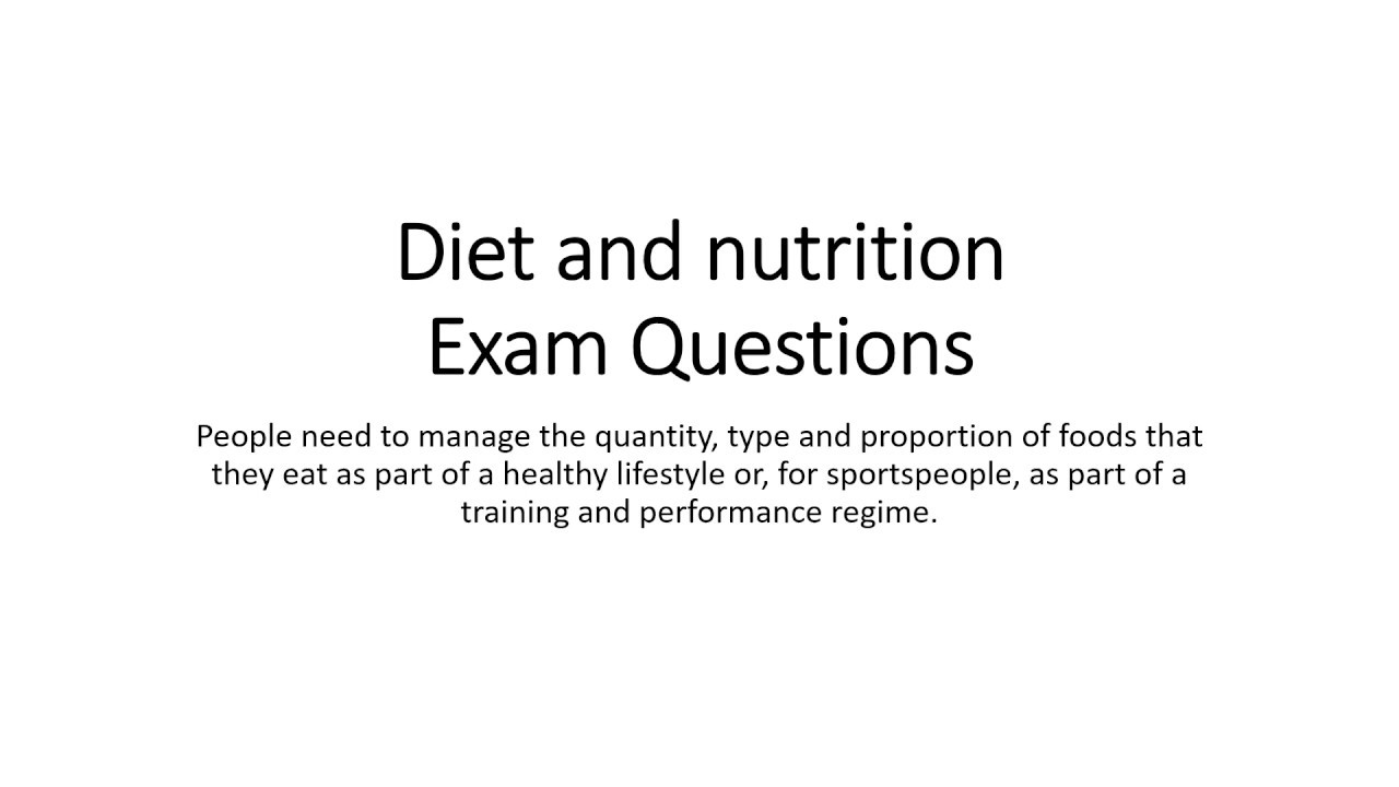 Diet Questions - YouTube