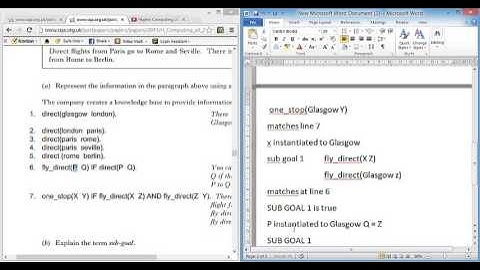 Higher Computing 2011 Past Paper AI Section Traces Knowledge Bases Semantic Nets