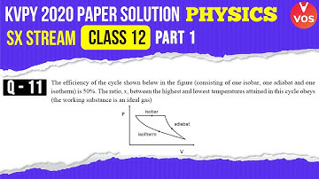 KVPY 2020 Paper Solution | Q.11 | KVPY Physics Part 1 | SX Stream | Class 12 | KVPY Exam | Vedantu