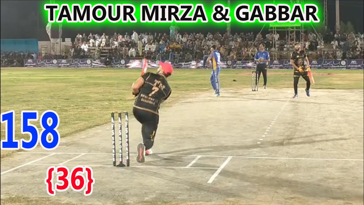 36 BALL 158 RUNS II TAMOUR MIRZA II WITH GABBAR OF TAPE BALL II RECORD