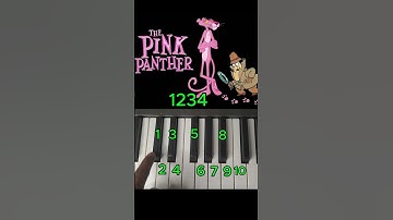 How to Play Pink panther  Easy piano tutorial  #piano #pianotutorial #howto #pianolessons #fyp