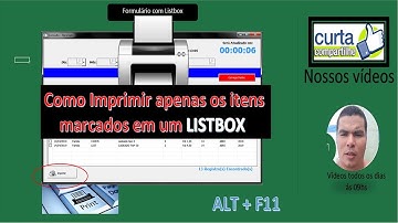 Como Imprimir apenas os itens  selecionados em um LISTBOX no Excel