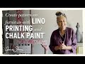 Create pattern on furniture with lino printing and Chalk Paint®