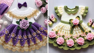 💯 Beautiful Crochet Baby Dress Design Inspiration (Share Ideas) part 1 #crochet #knitted