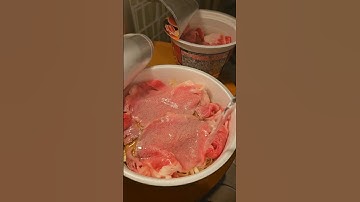 2024.11.28 ［日本*大阪］宵夜必試之和牛泡麵、和牛價位玉出超市購入金額日幣¥680/100公克