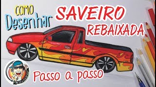 Como desenhar uma Saveiro surf com som - PASSO A PASSO - narrado 