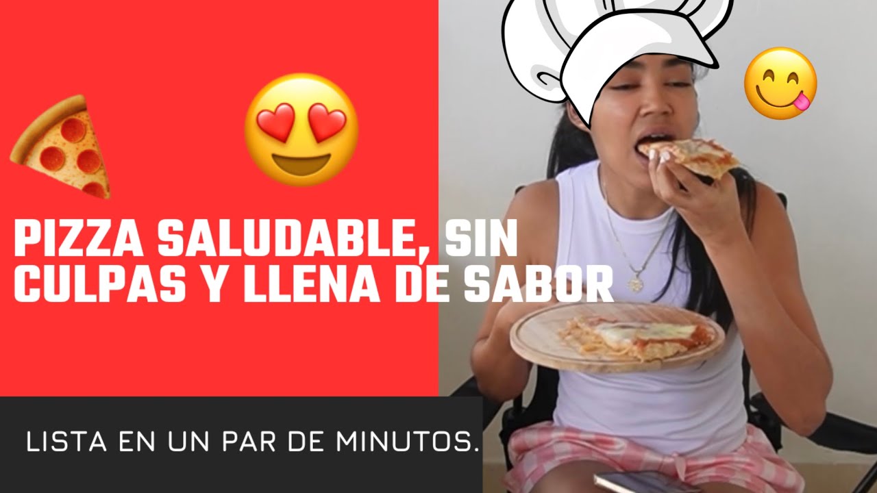 Pizza saludable Rápida fácil y lista en un par de minutos 🍕 