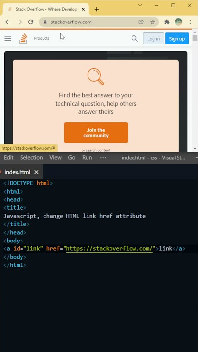 Javascript, change HTML link href attribute dynamically