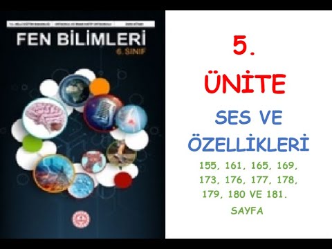 6. SINIF FEN BİLİMLERİ DERS KİTABI 5. ÜNİTE 155, 161,165, 169,173,176, 177, 178,  179,180VE181.SAYFA