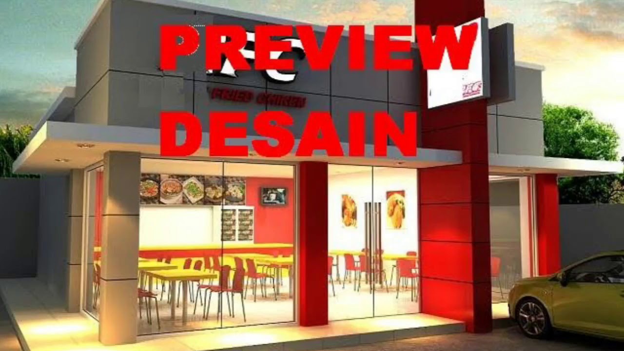 Desain 3d Interior Cafe Restoran Rumah Makan Fastfood Terbaru By