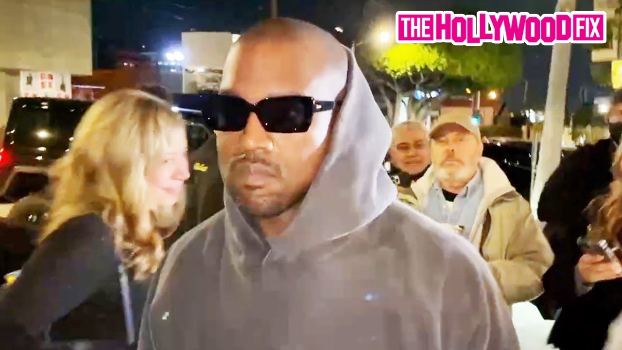 Kanye West Signs For Fans Before Meeting New Girlfriend Julia Fox For Dinner With Family At Craig's