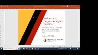 Introduction to Cognos Analytics
