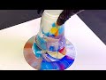 Fluid art super dope spin painting wigglz art wild colors must see