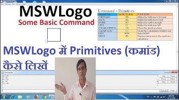 MSWLogo tutorial in hindi part - 2 || How to enter primitives in msw LOGO