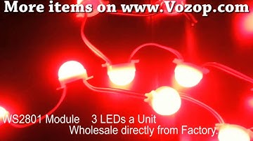 Smart WS2801 IC Modules 3LEDs a Unit programmable Digital LED Modules.mp4