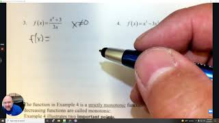 Calculus BC  Lesson 2-6 Increasing Decreasing, 1st Derivative Test