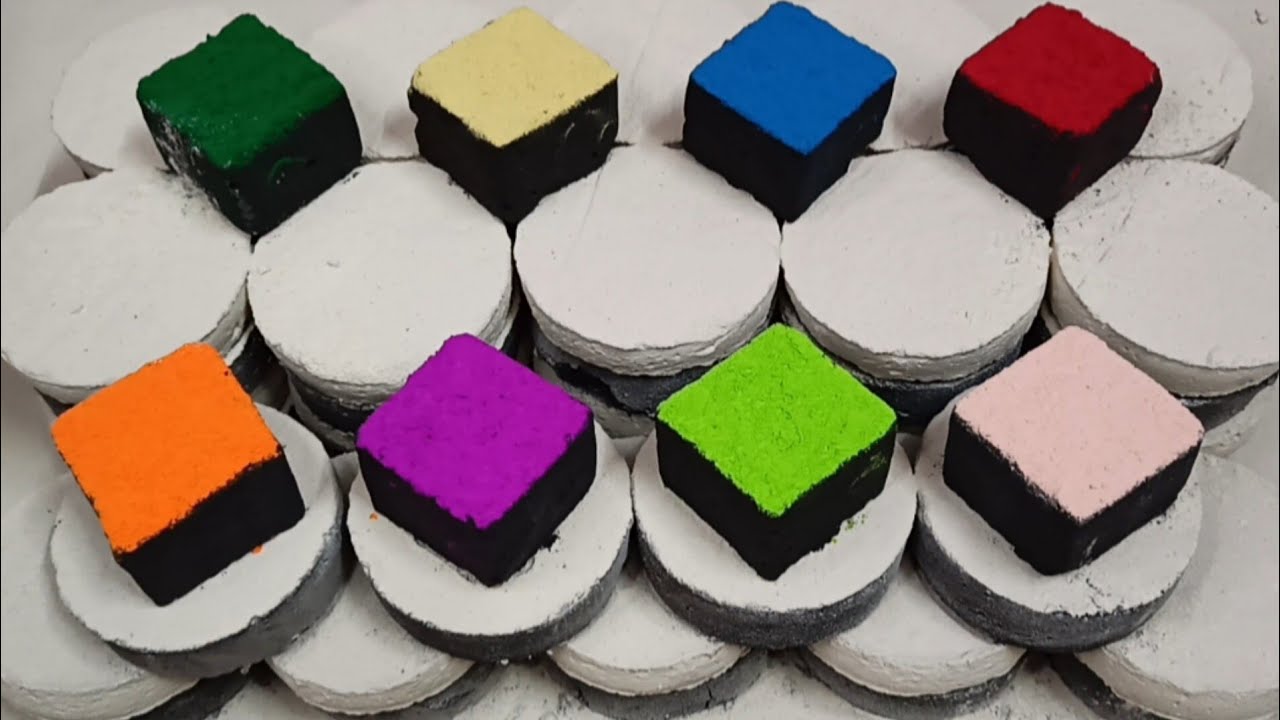 20K Celebration🎊🥳Video||Part 5||Soft Charcoal🌈Filled+Crusty Chalk Dry Crumbling&Powder Mixing ASMR