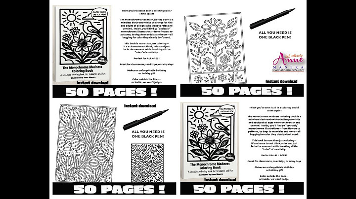 The Monochrome Madness Coloring Book: A Mindless Coloring Book for Relaxation and Fun by Anne Manera