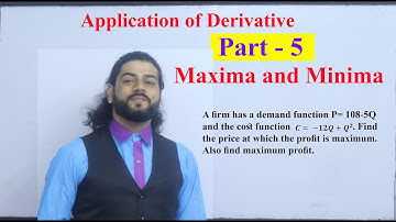 Application of Derivative  Part 5 NEB Business Math  Maxima and minima in Nepali
