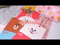 inspire me korea x line friends unboxing: real sounds + soft music 🐻