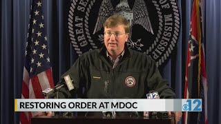 Governor Reeves addresses restoring order at MDOC