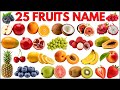 أسماء الفواكه تعلم أسماء 25 فاكهة باللغة الإنجليزية مع الصور مفردات أسماء الفواكه فاكهة فاكهة