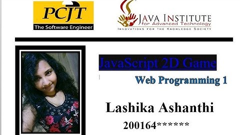 JavaScript 2D Game Development | Java Institute