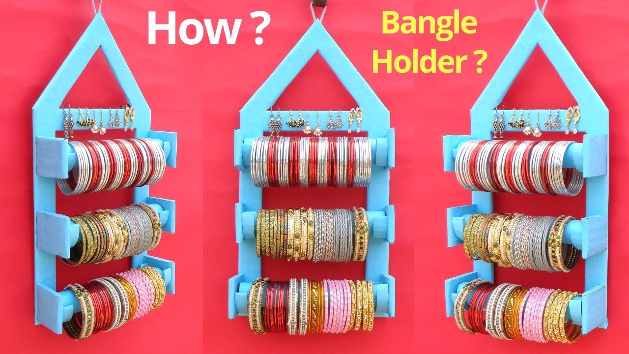 DIY Bangle Holder making at Home with cardboard Best out of waste