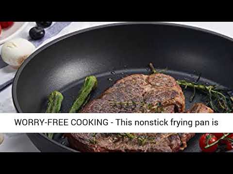 EOE Nonstick Frying Pan - Hard Anodized Aluminum with Anti-Warp Base, Stainless Steel Handle -
